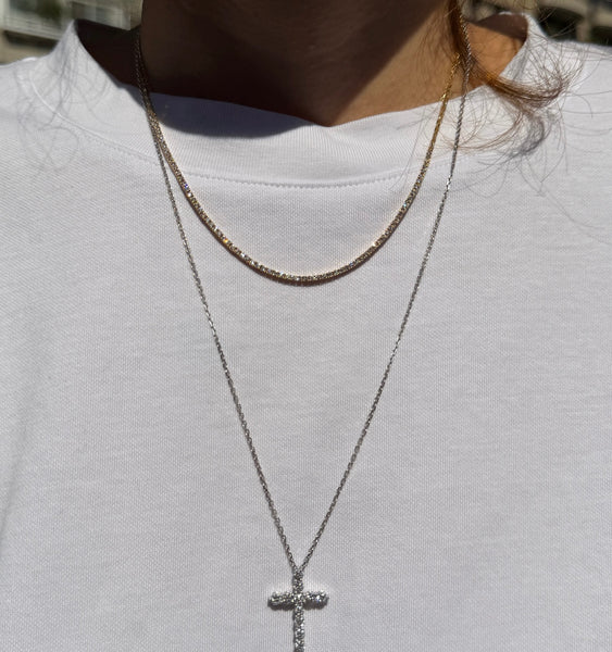 18K Diamond Tennis Necklace