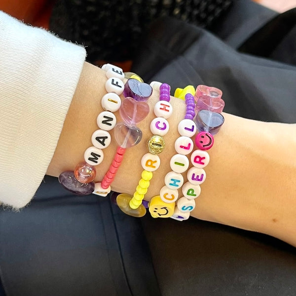 Crystal Bracelet - Rainbow Fluorite