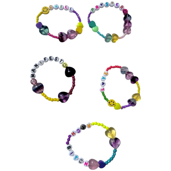 Crystal Bracelet - Rainbow Fluorite