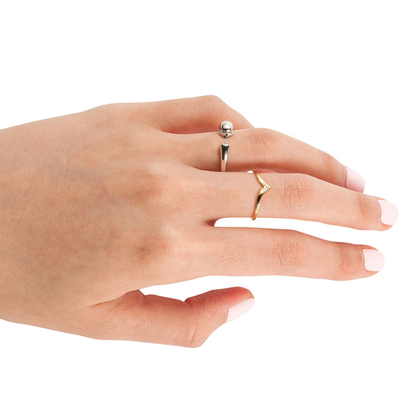 14K Until Death Do Us Apart Large Petite Ring