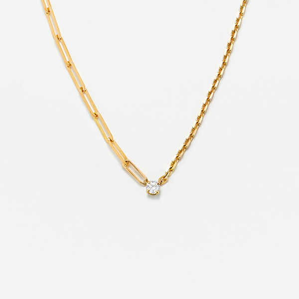 18K Gold Diamond Chain Maxi Necklace
