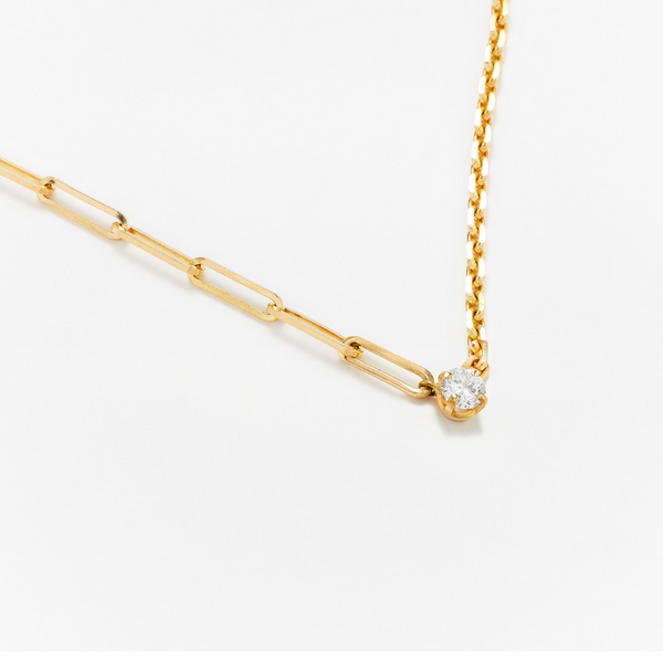 18K Gold Diamond Chain Maxi Necklace