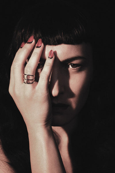 Trapeze Ring with Diamond