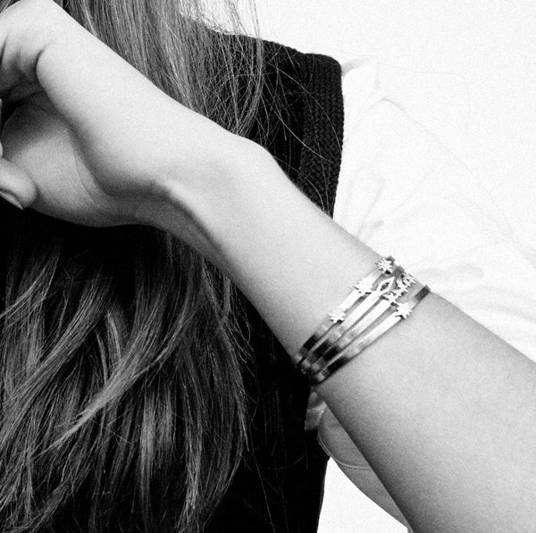 18K Diamonds Cosmos Star Blue Titanium Cuff