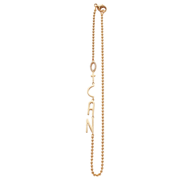 14K I Can Bracelet Convertible Necklace