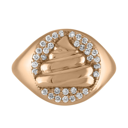 Aria Triple V Diamonds 18K Gold RING