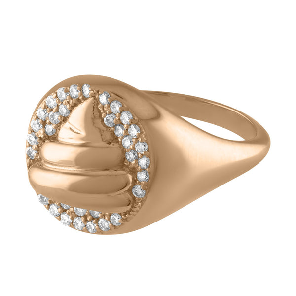 14K You're the Shit Pinky Signet Ring