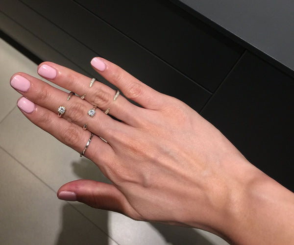 Future Knuckle Ring with Gemstone