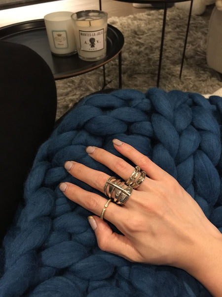 Pave Double Bridge Ring