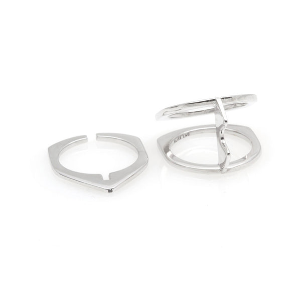 Trapeze Ring with Diamond