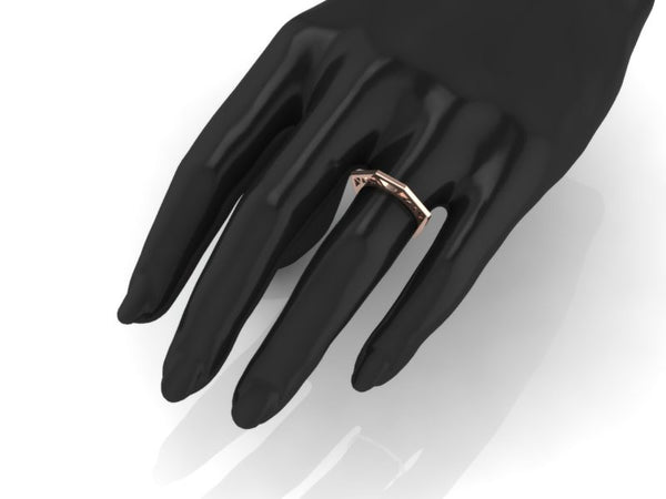 14K Diamond Shaped Petite Ring