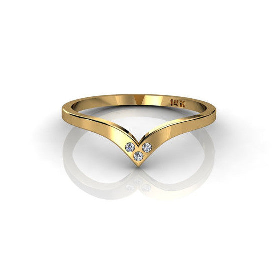 14K Past Present Future Petite Ring