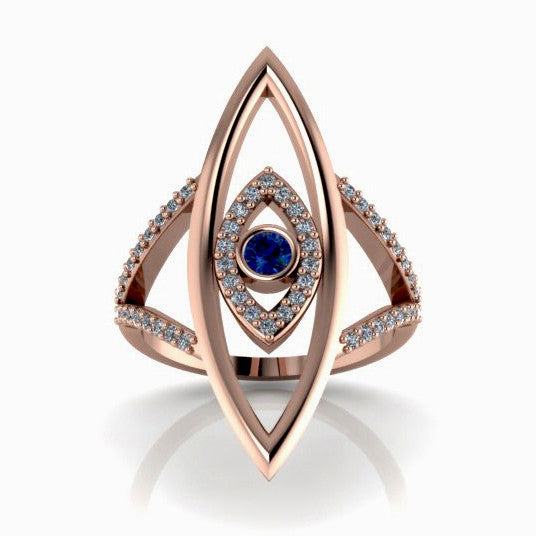 Large evil sales eye ring