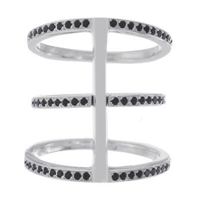 Pave Double Bridge Ring
