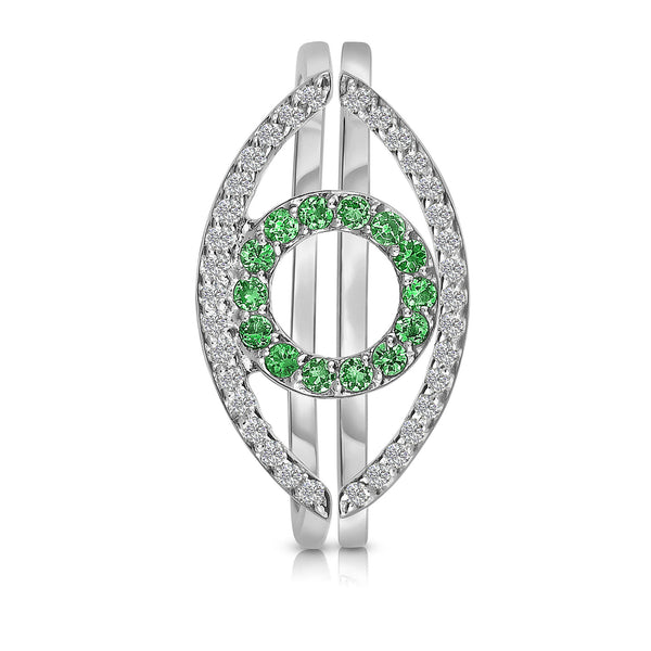 14K Evil Eye Pave Ring Set