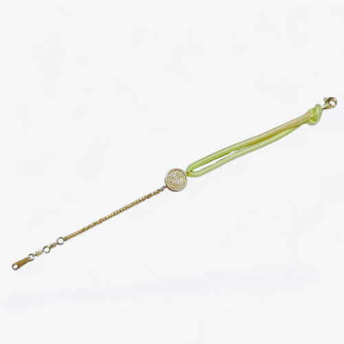 18K Gold Mini Chunky Smiley Diamond Bracelet