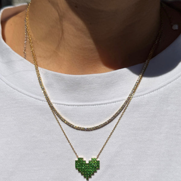 18K Diamond Tennis Necklace