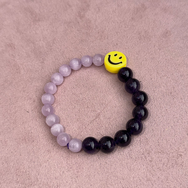 Premium-Grade Crystal Bracelet - Kunzite & Amethyst