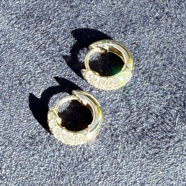 18K Everyday Diamond Huggies