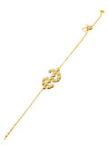18K Gold Heart-Shaped Diamonds Dollar Sign Bracelet