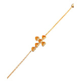 18K Diamond Hearts Cross Bracelet