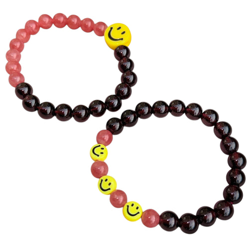 Premium-Grade Crystal Bracelet - Rhodochrosite ＆Garnet