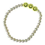 Small Smiley Face Pearl Bracelet