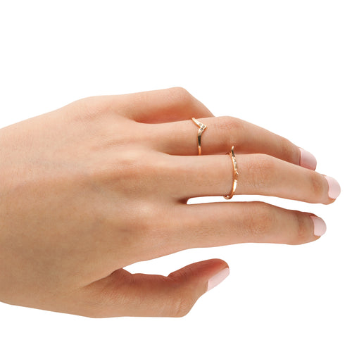 14K Past Present Future Petite Ring