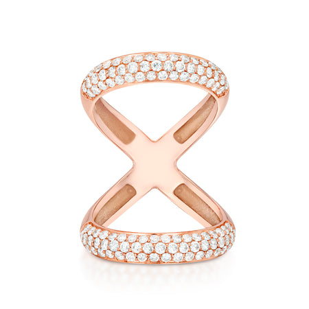 18K Gold Blue Diamonds WOW! Ring