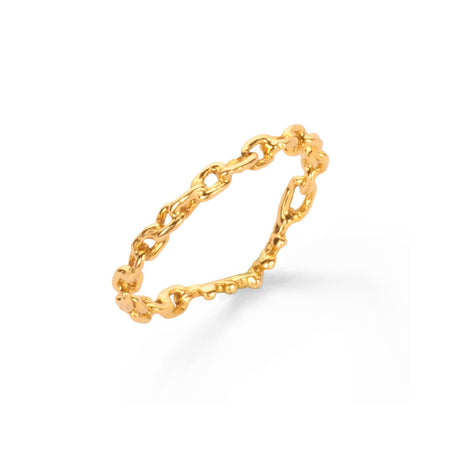18K Chain Ring with Diamond