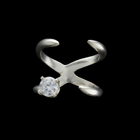 14K Diamond Shaped Petite Ring with Diamonds