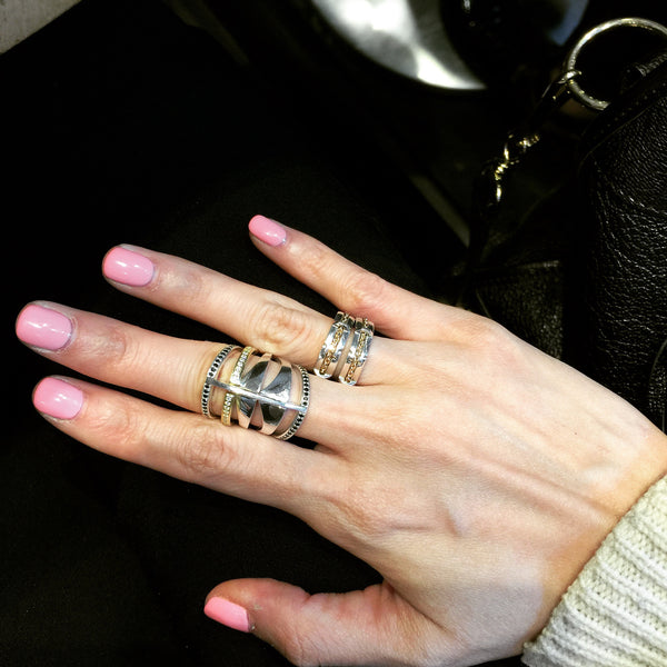 Pave Double Bridge Ring
