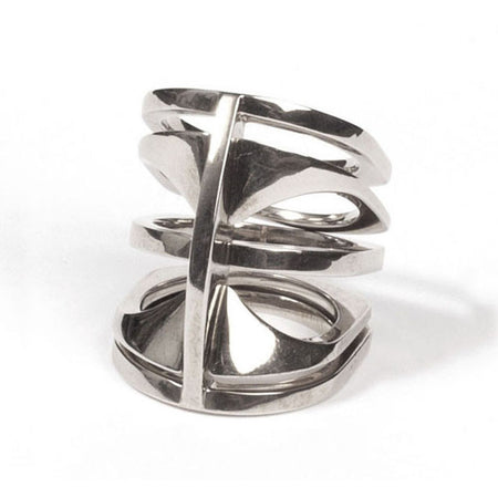 Trapeze Ring with Diamond