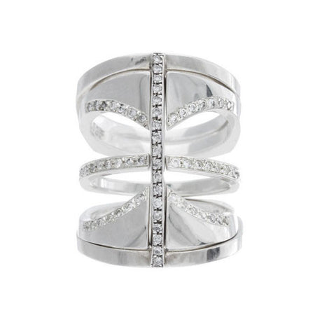 Trapeze Ring with Diamond