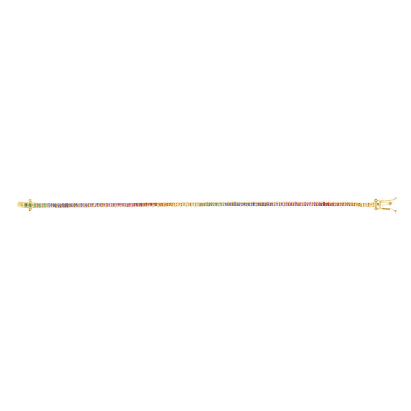 Rainbow Sapphires Tennis Bracelet