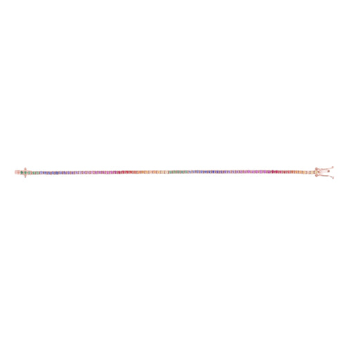 Rainbow Sapphires Tennis Bracelet