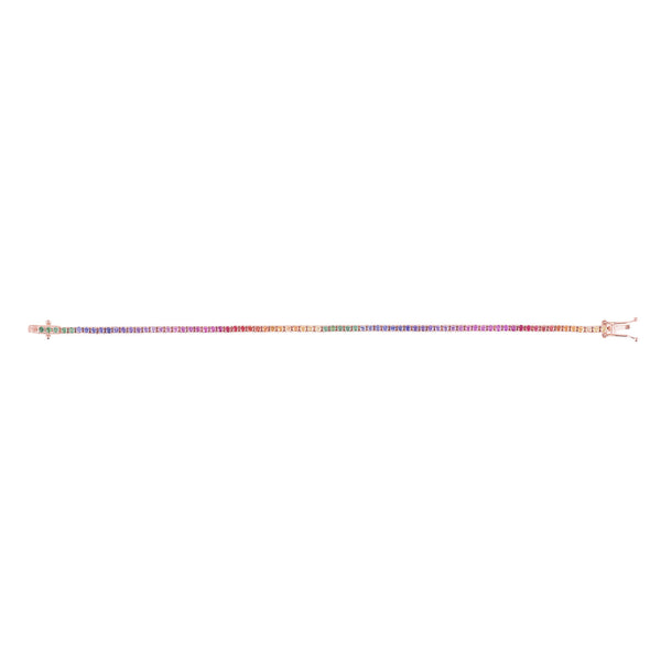 Rainbow Sapphires Tennis Bracelet