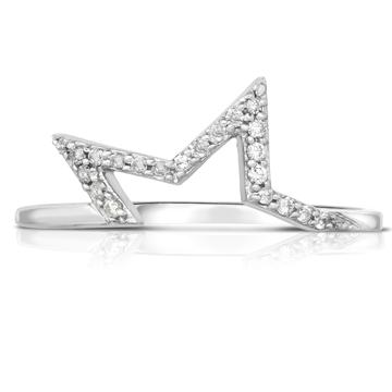 14K Star Pave Ring Set