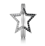 14K Star Pave Ring Set