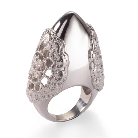 18K Pyramid Stud Ring
